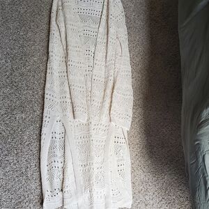 Freshman Cream Open-Weave Women's Cardigan